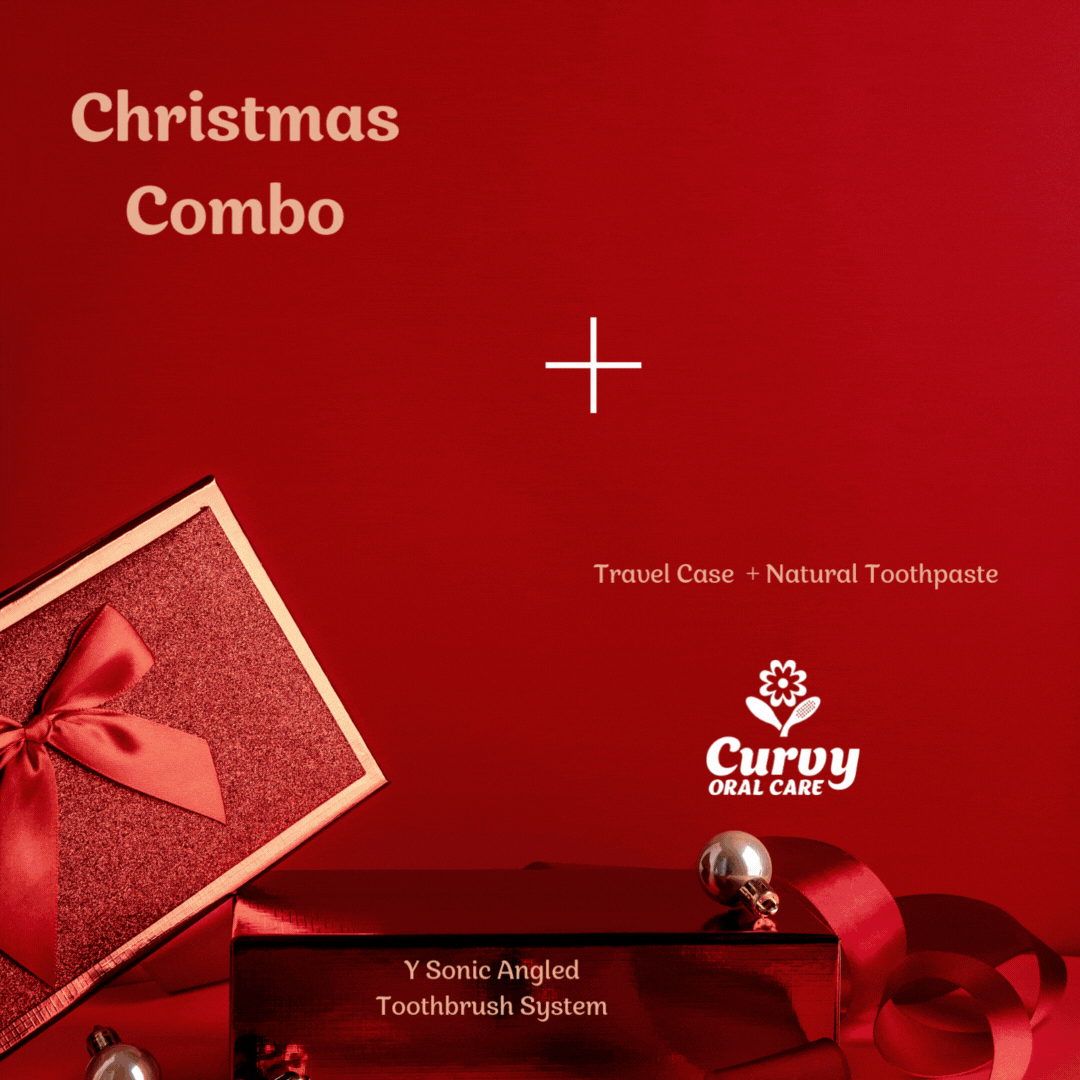 Combo Y EMF-Free Angled Sonic Toothrbsuh + Curvy Natural Toothpaste + Travel Case XMAS25