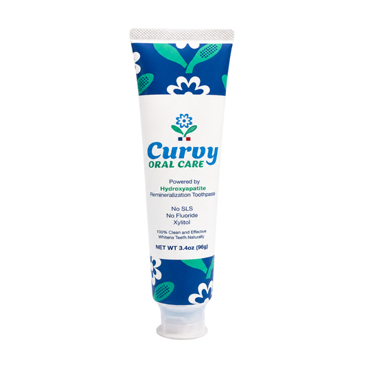Curvy hydroxyapatite natural toothpaste for remineralization and whitening