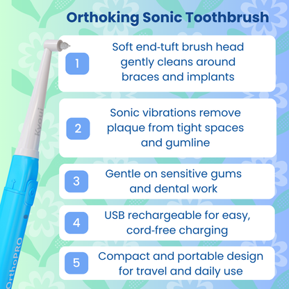 OrthoKing Sonic Toothbrush – Gentle Power for Braces and  Implants