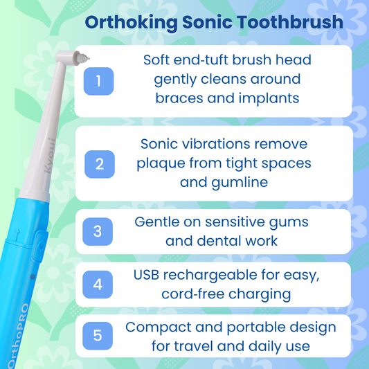 OrthoKing Sonic Toothbrush – Gentle Power for Braces and  Implants