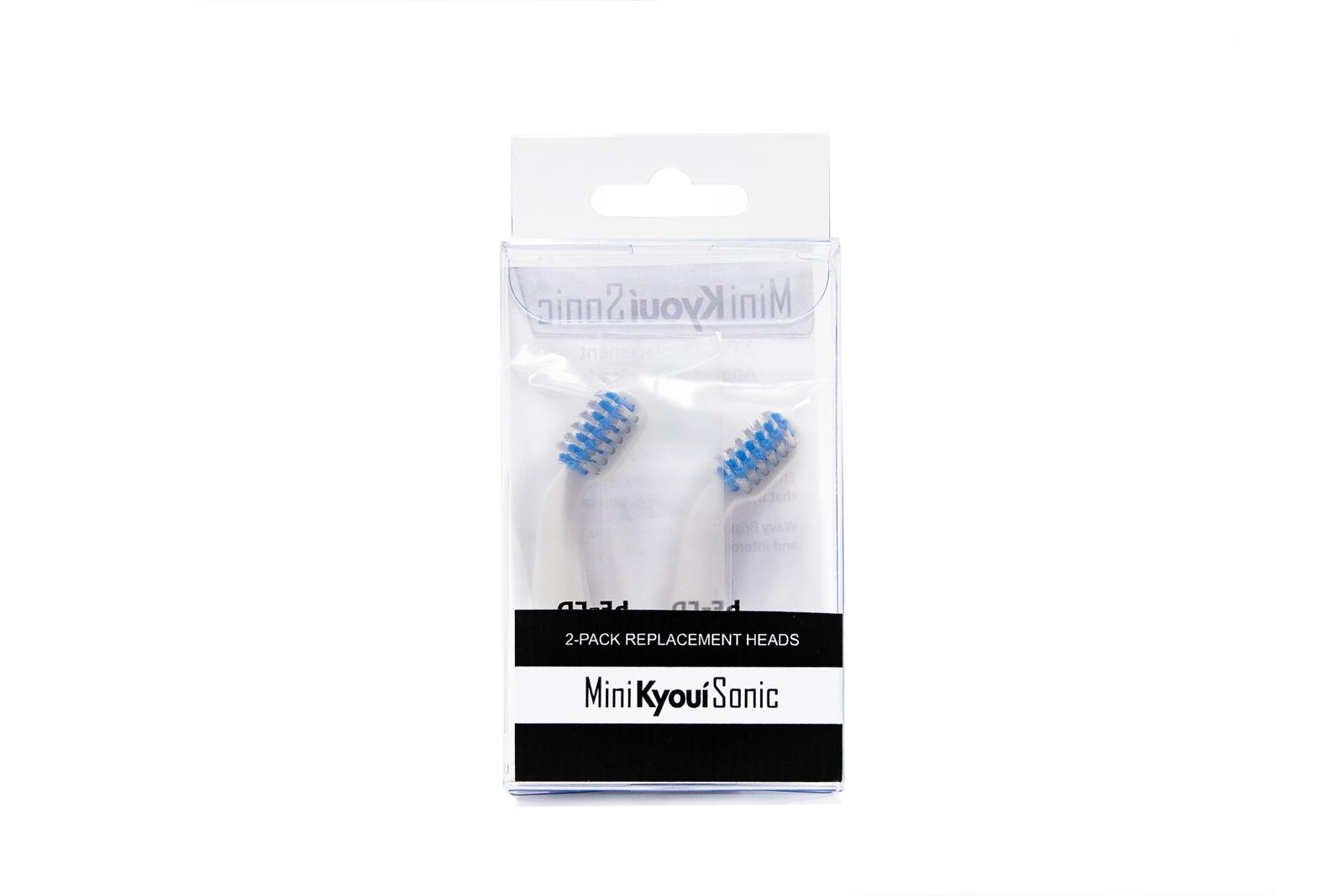 Kyoui Replacement Toothbrush Heads for Mini Sonic for KIDS (Pack of 2) - Kyoui